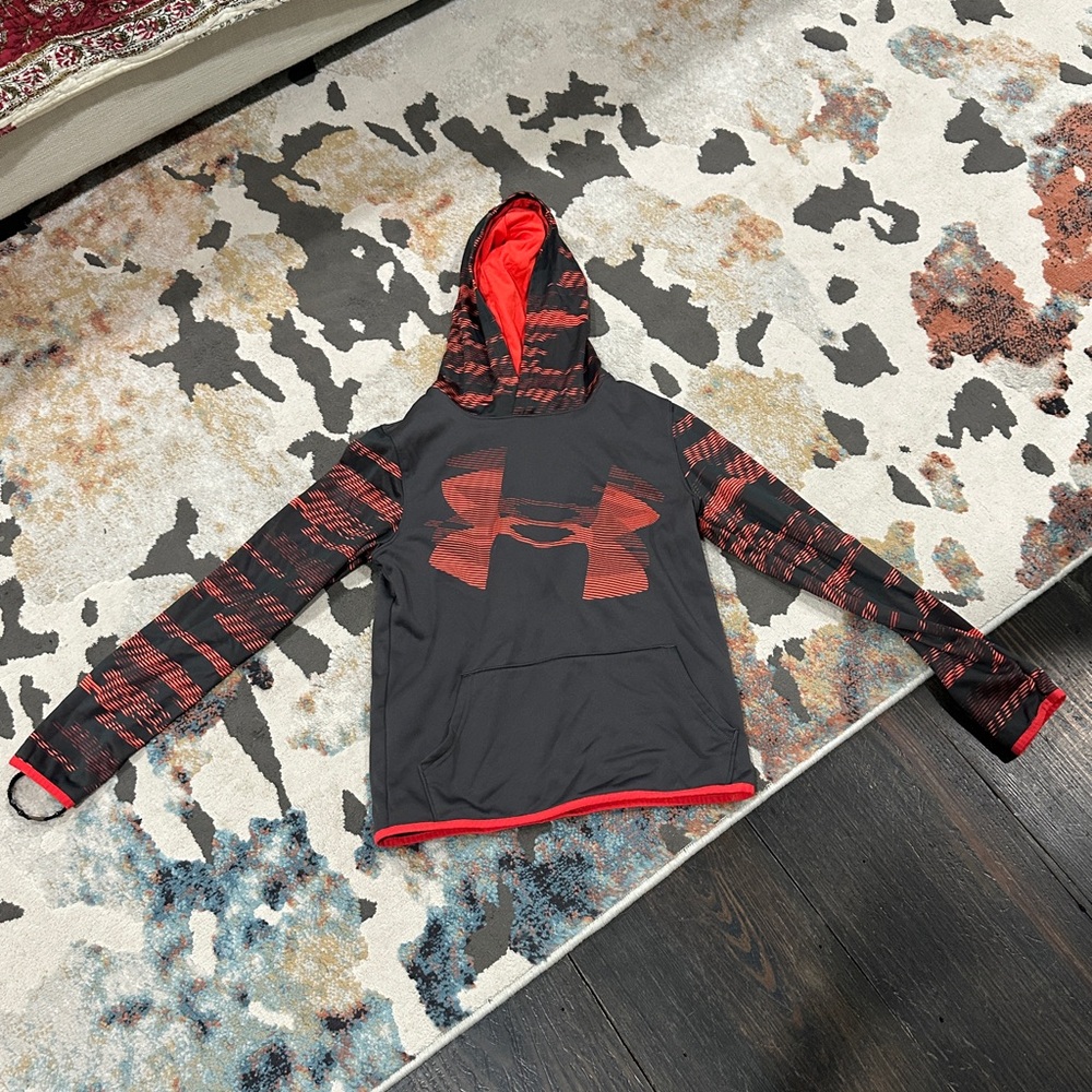 Under Armour Kids' Gray & Orange Hoodie